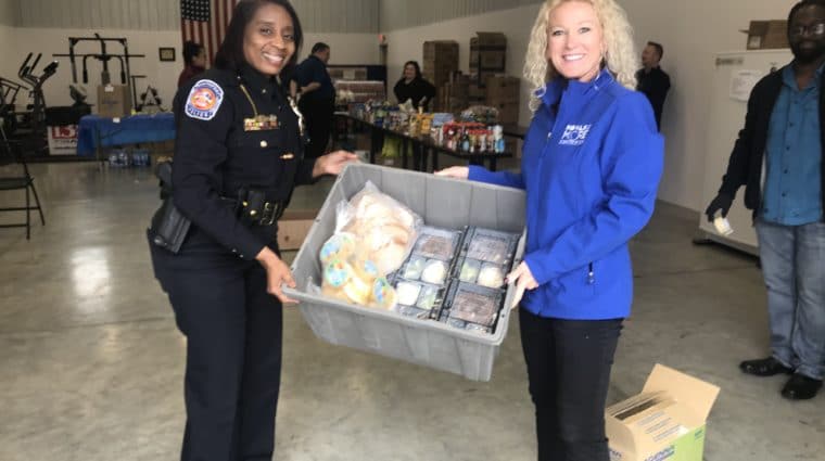 Delivering meals to seniors with Southport Police Department