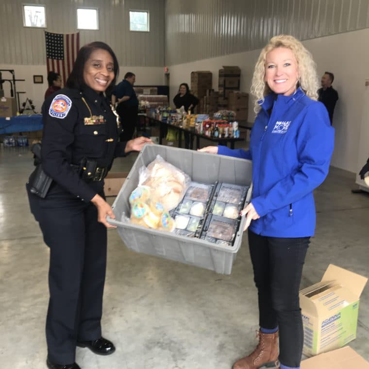 Delivering meals to seniors with Southport Police Department