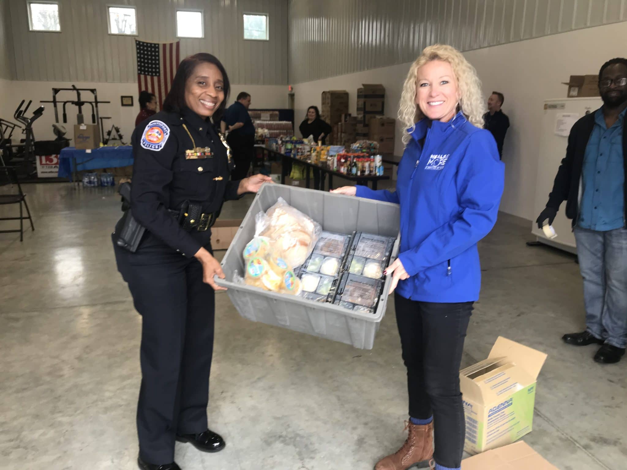 Delivering meals to seniors with Southport Police Department