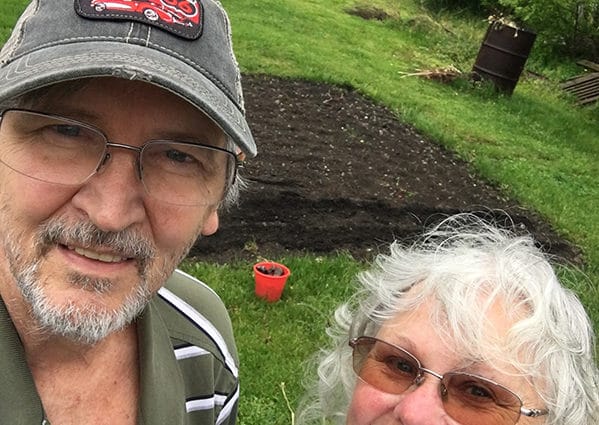 Richard and Linda Daily in the Garden