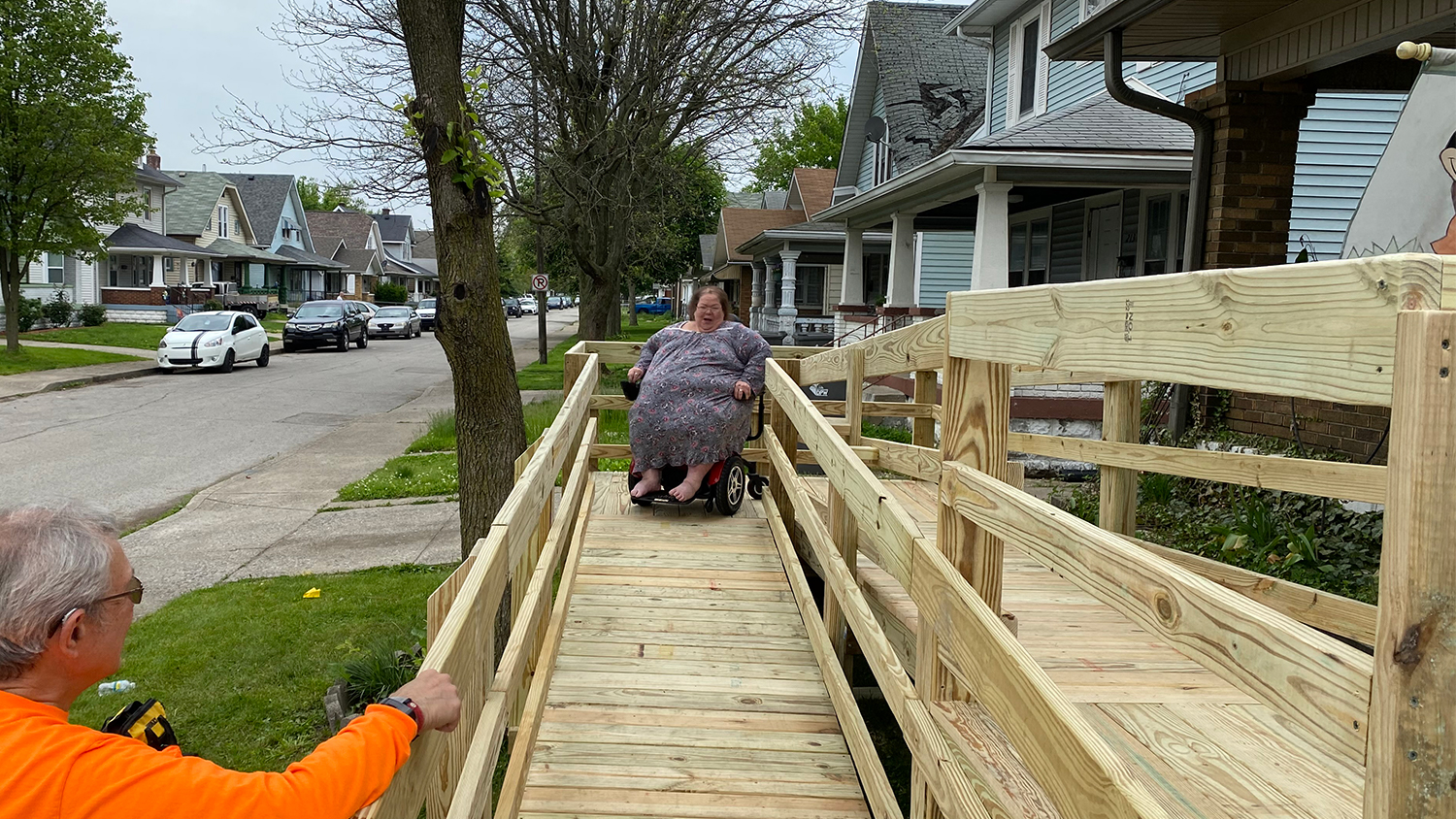 Debra enjoys freedom with her new wheelchair ramp