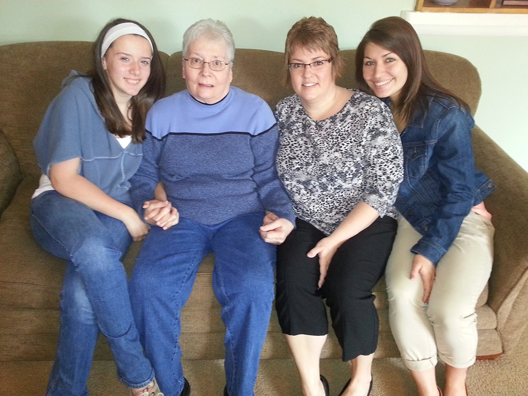 Mindi with her Grandmother and Family