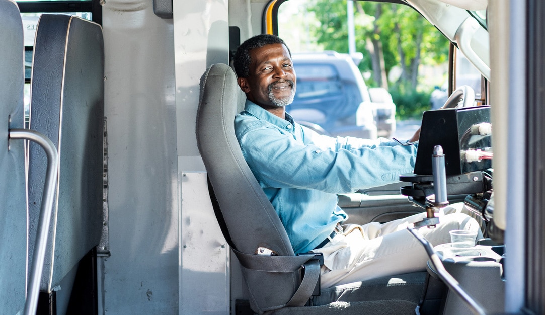Older Worker Bus Driver