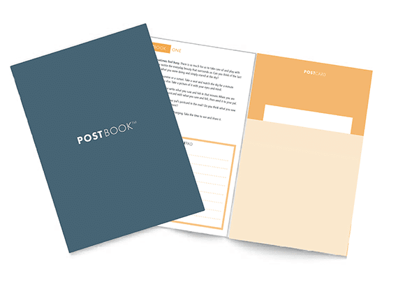Postbook, postcard exchange kit for young and older generations