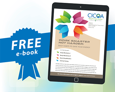 Free e-book about saving your energy for caregivers and adults