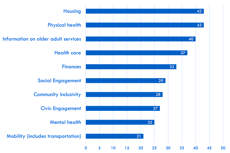 CASOA report Central Indiana older adults greatest needs chart
