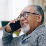Senior man on the phone