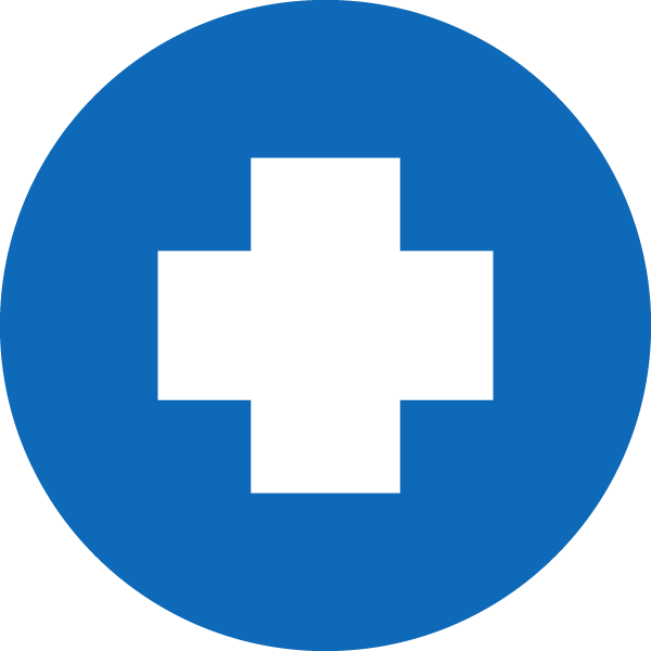 Blue circular icon with a user silhouette beside a document, indicating a user profile or account details.