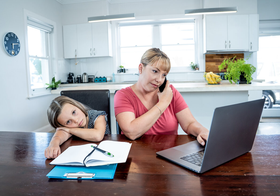 Working from Home with Kids in Virtual Learning during COVID